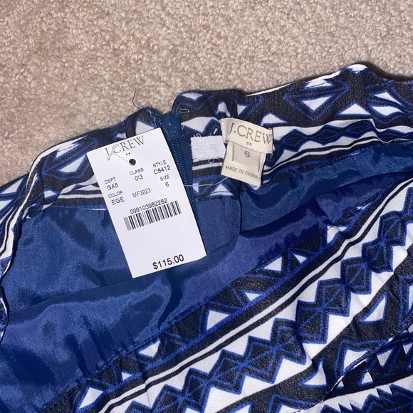 J. CREW blue pleated skirt - Picture 2 of 2